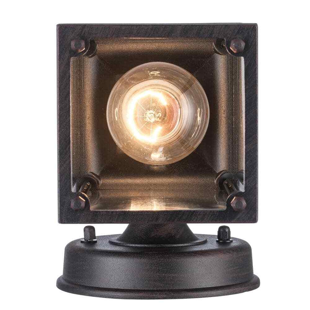 Bel Air Lighting Patrician Rust Outdoor Wall Light Fixture w/ Clear Glass