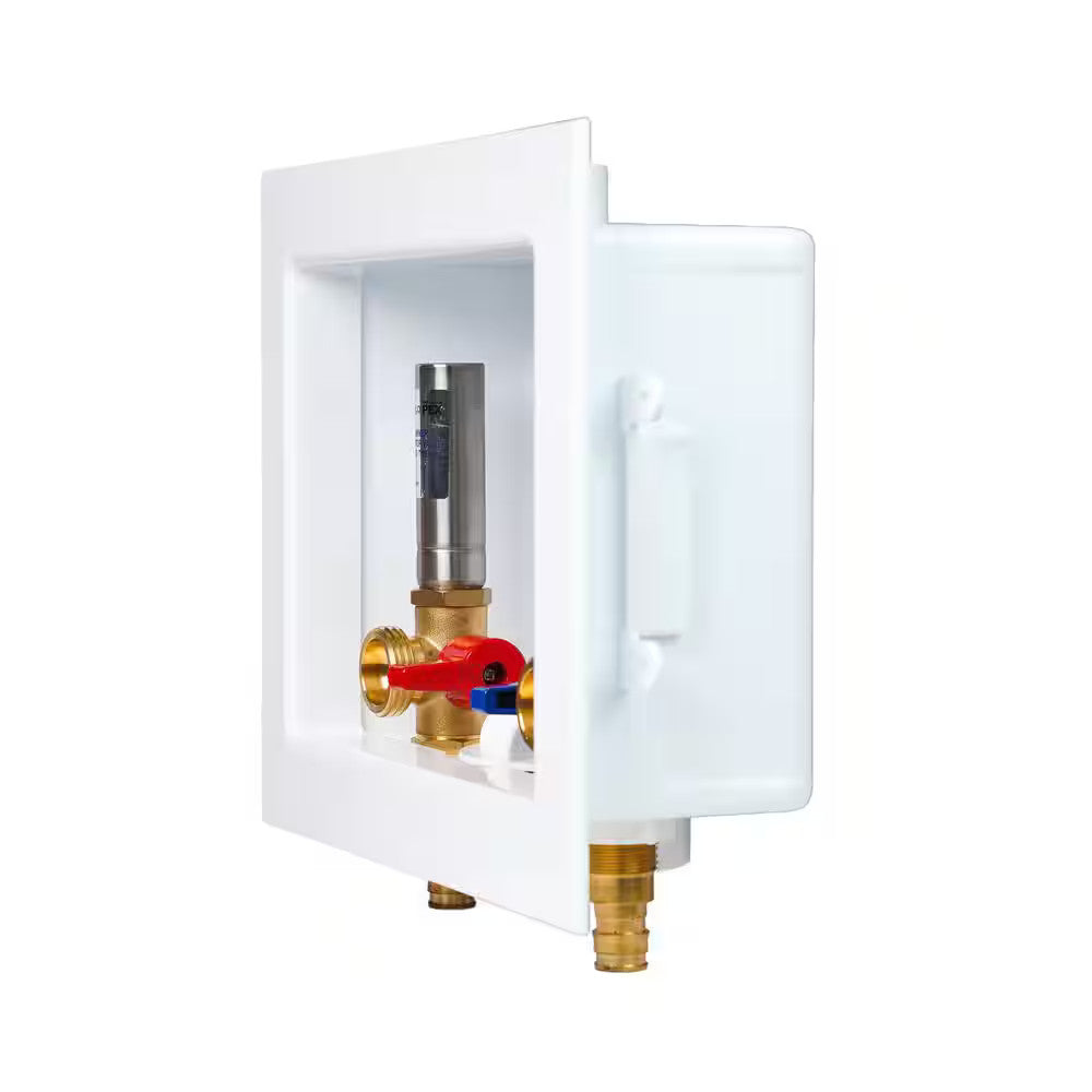 Apollo Washing Machine Outlet Box 1/2" Brass Pex Barb Valve For Expansion PEX