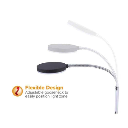 Bostitch Metal Gooseneck LED Desk Lamp, 5.5W in Black