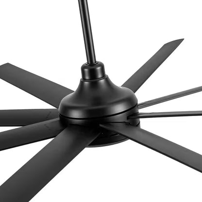 Breezary Melissa 72" 6 Fan Speeds Ceiling Fan, Black w Remote Control Included