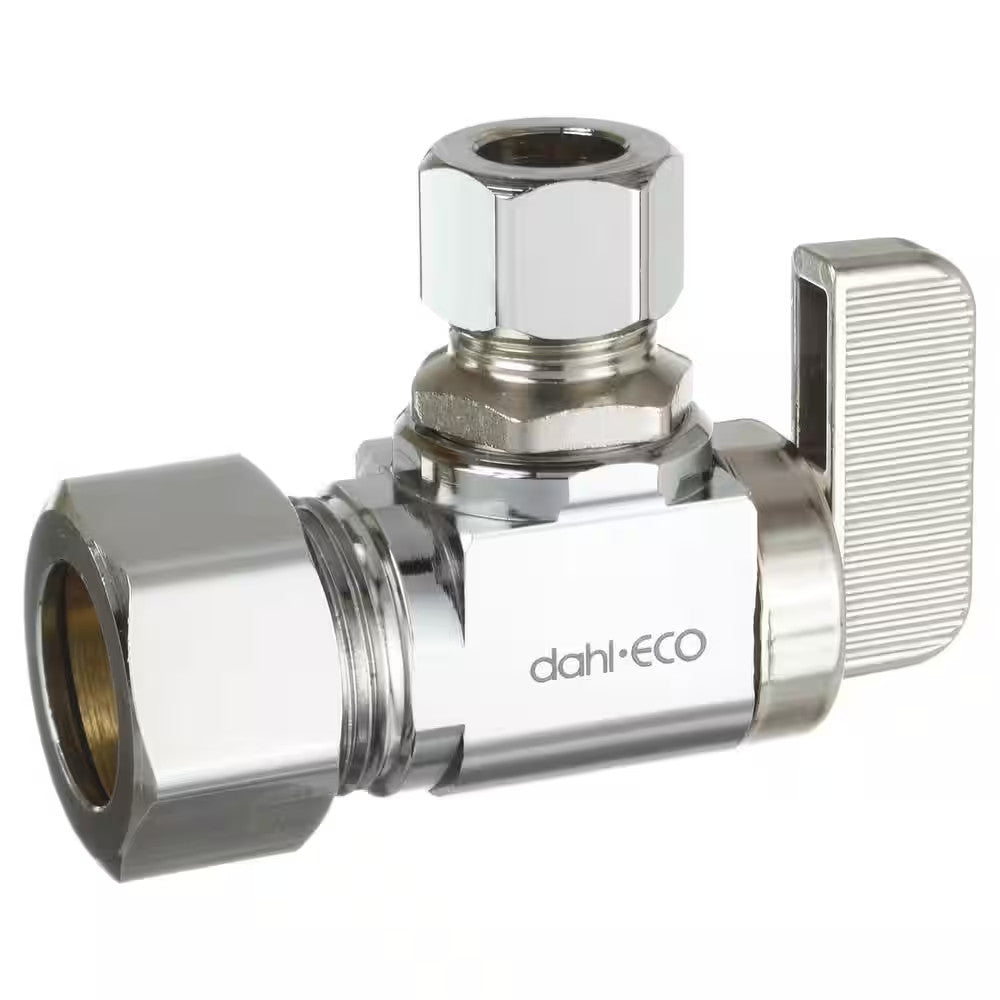 1/2 in. Compression Inlet x 3/8 in. Compression Outlet 1/4-Turn Angle Stop