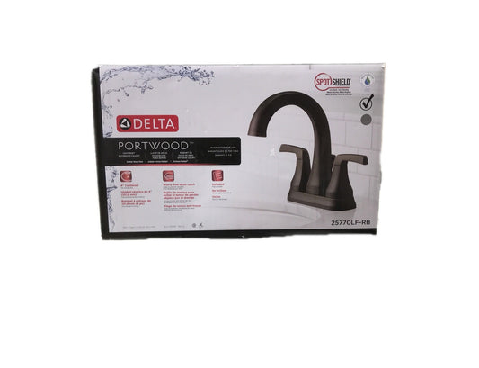 Delta Portwood 4 in. Centerset 2-Handle Bathroom Faucet in Venetian Bronze