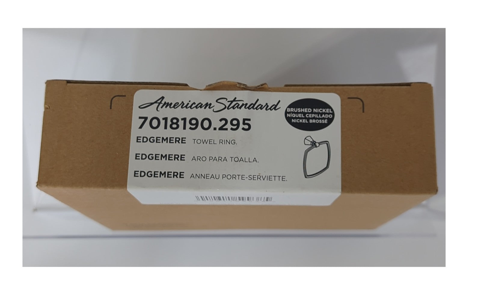 American Standard Edgemere Towel Ring in Brushed Nickel 7018190.295