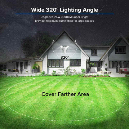3000 Lumens 5000K White Motion Sensing Dusk to Dawn Integrated LED Flood Light