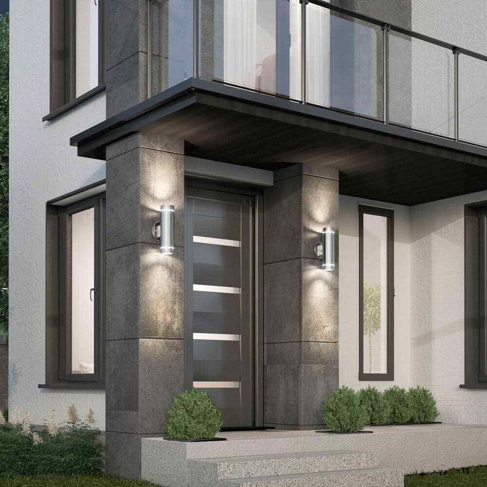 Artika C7 Stainless Steel Modern Outdoor Hardwired Light Cylinder Sconce