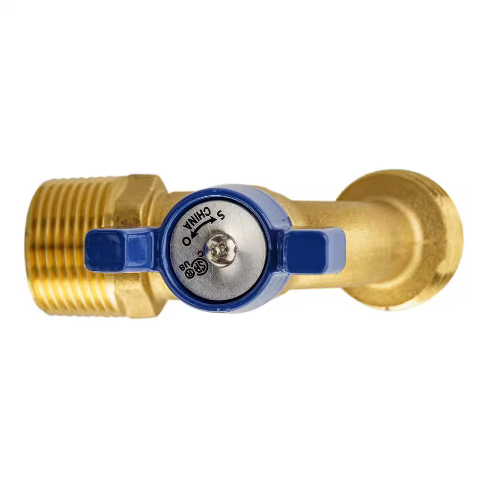 3/4" MIP or 1/2" FIP x 3/4 in. MHT Forged Brass Quarter Turn Hose Bibb Valve