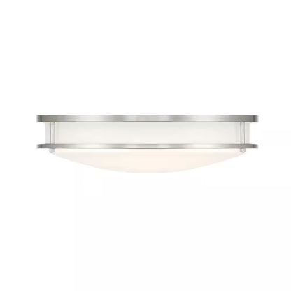 Commercial Electric 16in LED Color Changing Flush Mount Brushed Nickel Dimmable