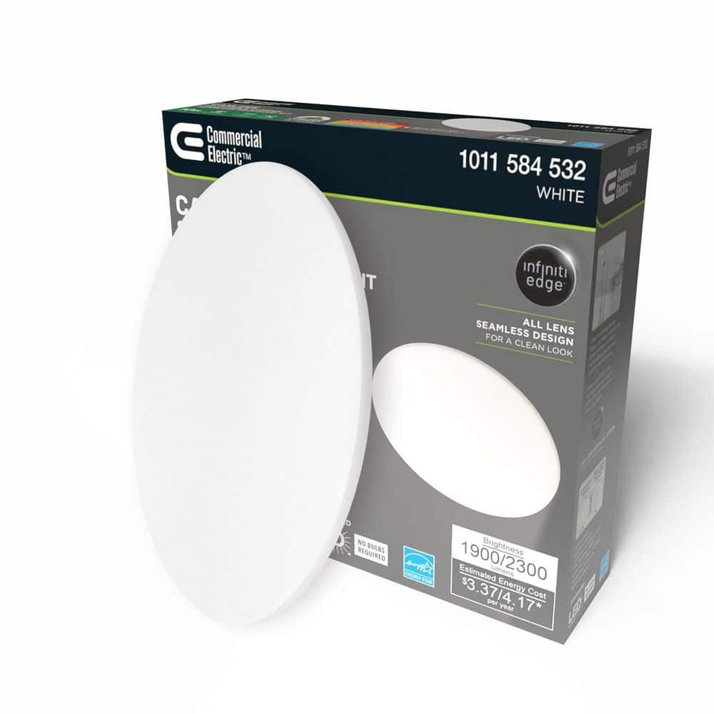 Commercial Electric 10" LED InfinitiEdge Canless Recessed Light Adjustable CCT