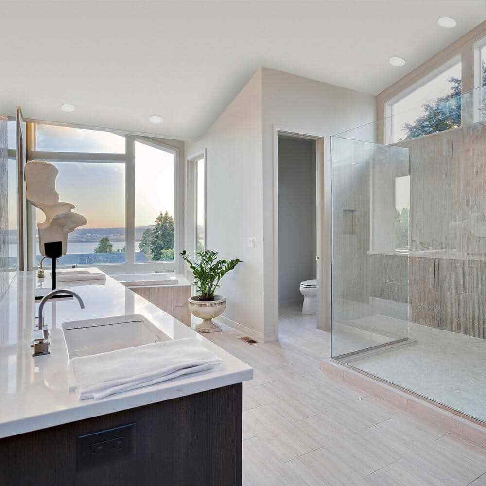 Commercial Electric 4 in. White Flush Round Wet Rated LED Recessed Lighting Kit