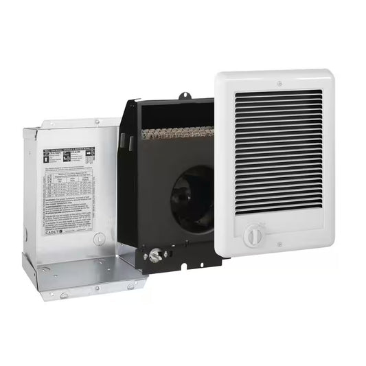 Cadet 120v 1000w Com-Pak In-wall Fan-forced Electric Heater in White Thermostat