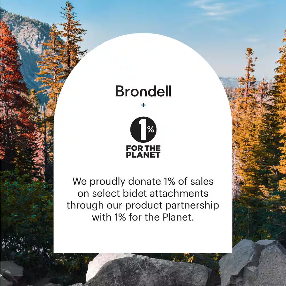 Brondell FreshSpa Comfort+ Ambient Temp Non-Electric Bidet Attachment in White