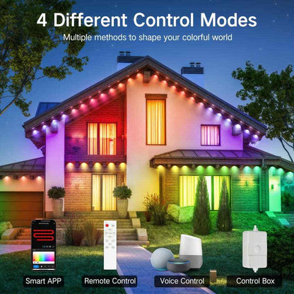 BICIK RGBIC 100 ft LED String Lights, Waterproof Outdoor Smart Color-Changing Li