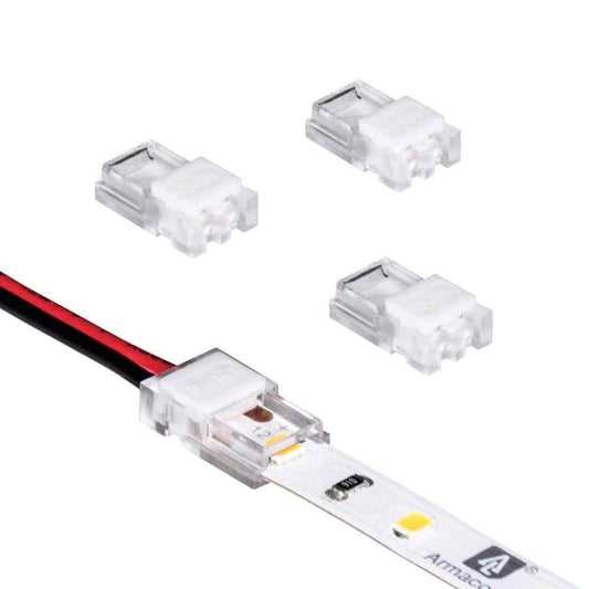 Armacost Lighting SureLock Pro White/Single LED Tape to Wire Channel Connector
