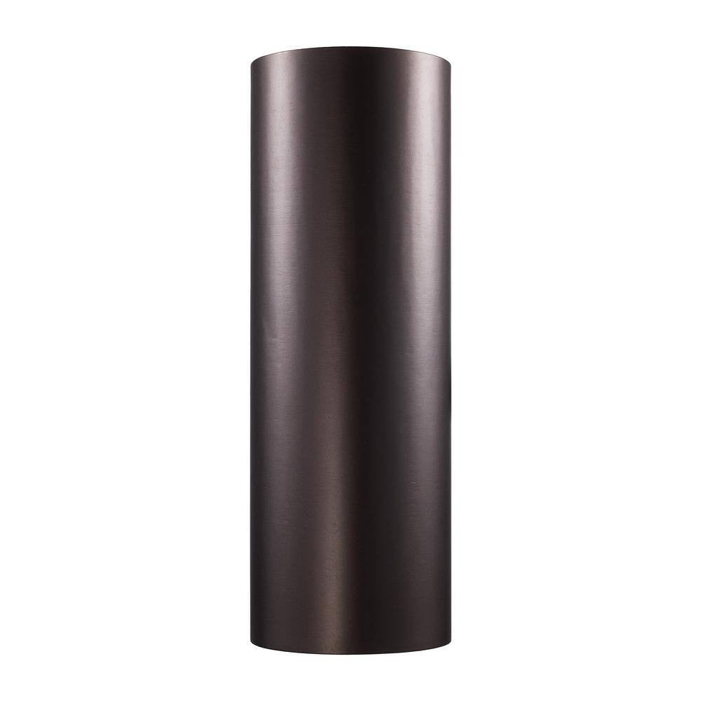 Bel Air Lighting Cali 2-Light Large Bronze Cylinder Outdoor Wall Light Fixture 