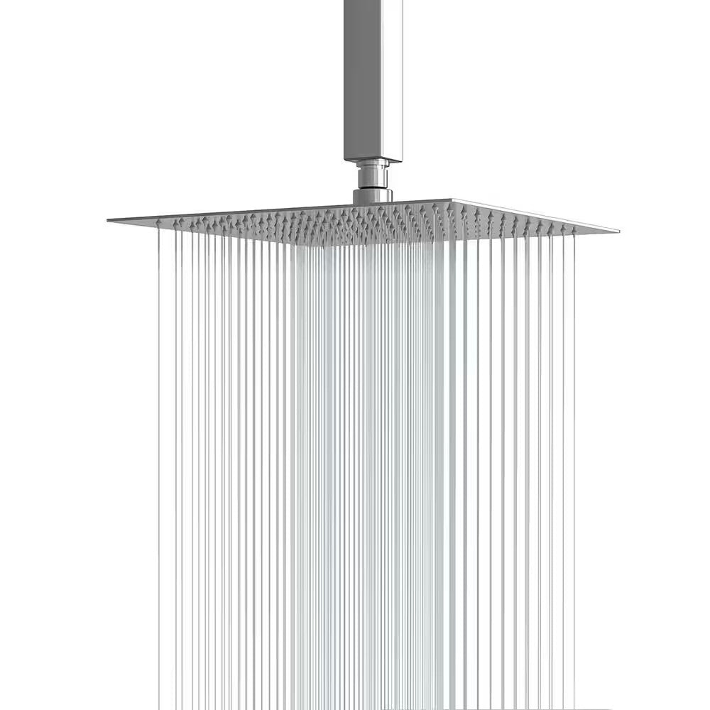  2.5 GPM 12 Ceiling Mount and Wall Mount Rain Fixed Shower Head Polished Chrome