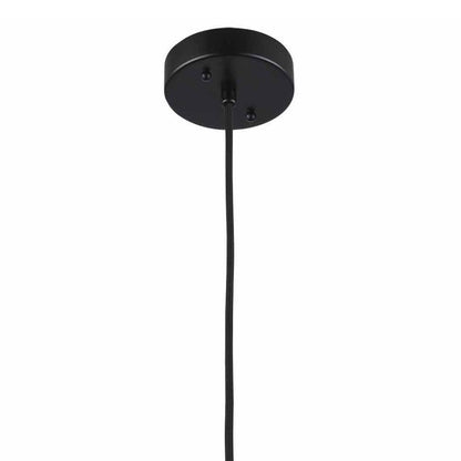 Bel Air Lighting Black Mini Pendant Light Fixture w/ Black Metal Dome Shade