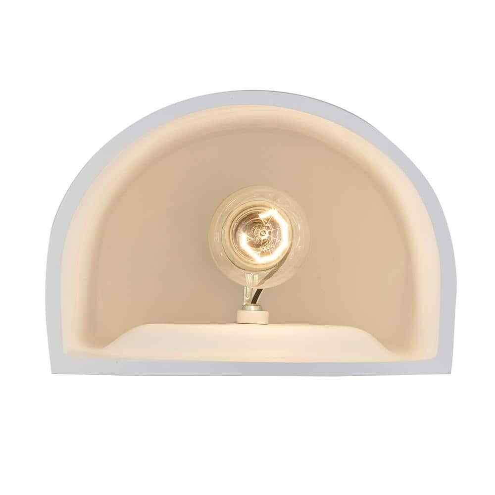 Bel Air Lighting 1-Light CFL White Wall Sconce with Paintable Ceramic Shade
