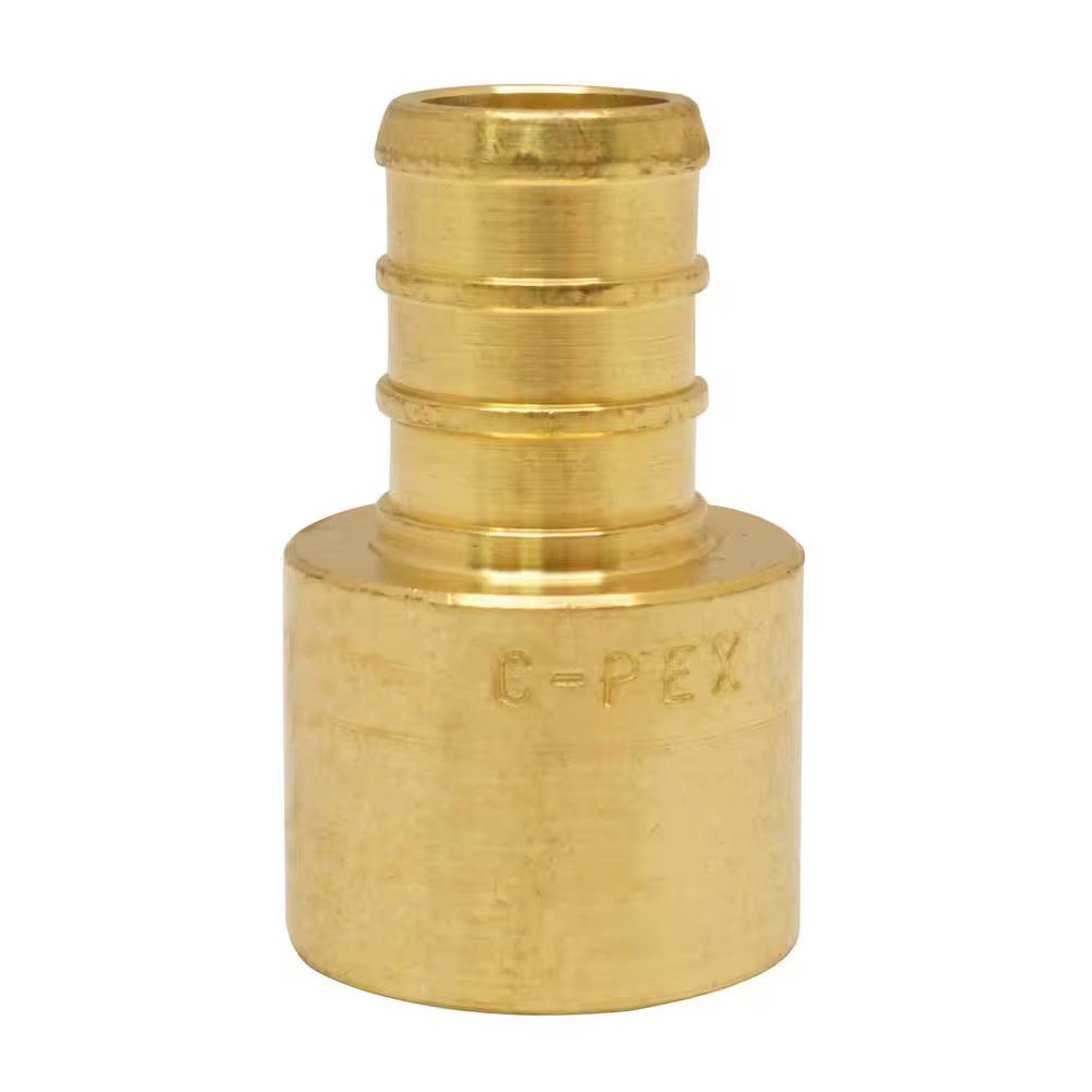 Apollo 1/2 in. Brass PEX-B Barb x 1/2 in. Female Copper Sweat Adapter 10-Pack