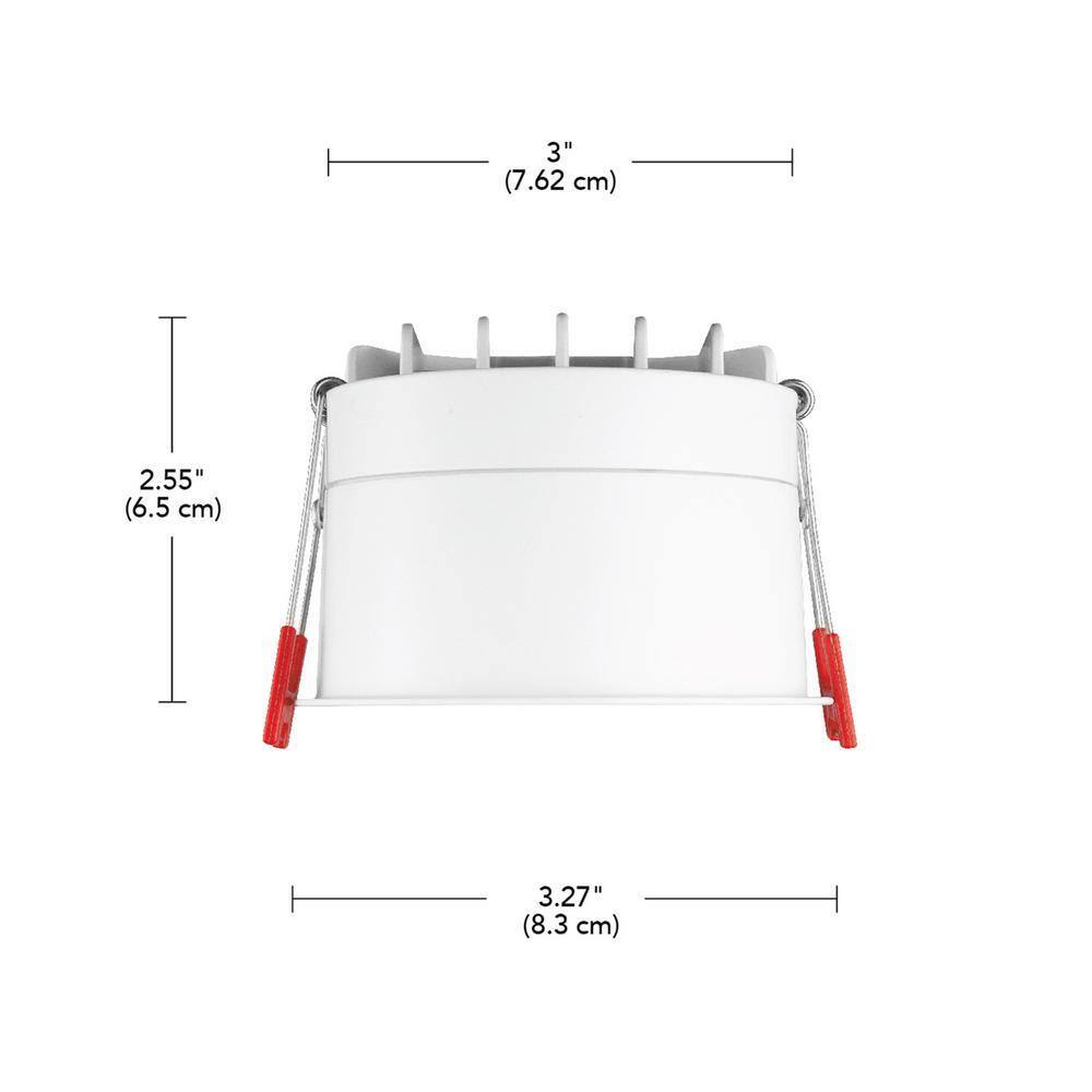 Commercial Electric 3 in. White LED Integrated Trimless Recessed Lighting Kit
