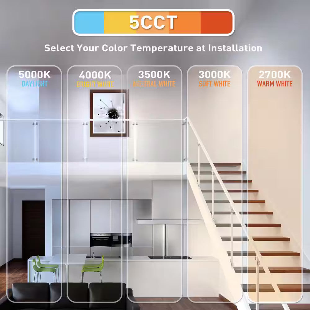 Commercial Electric Infiniedge 6 in Round Adj Color Temp Canless Recessed Light