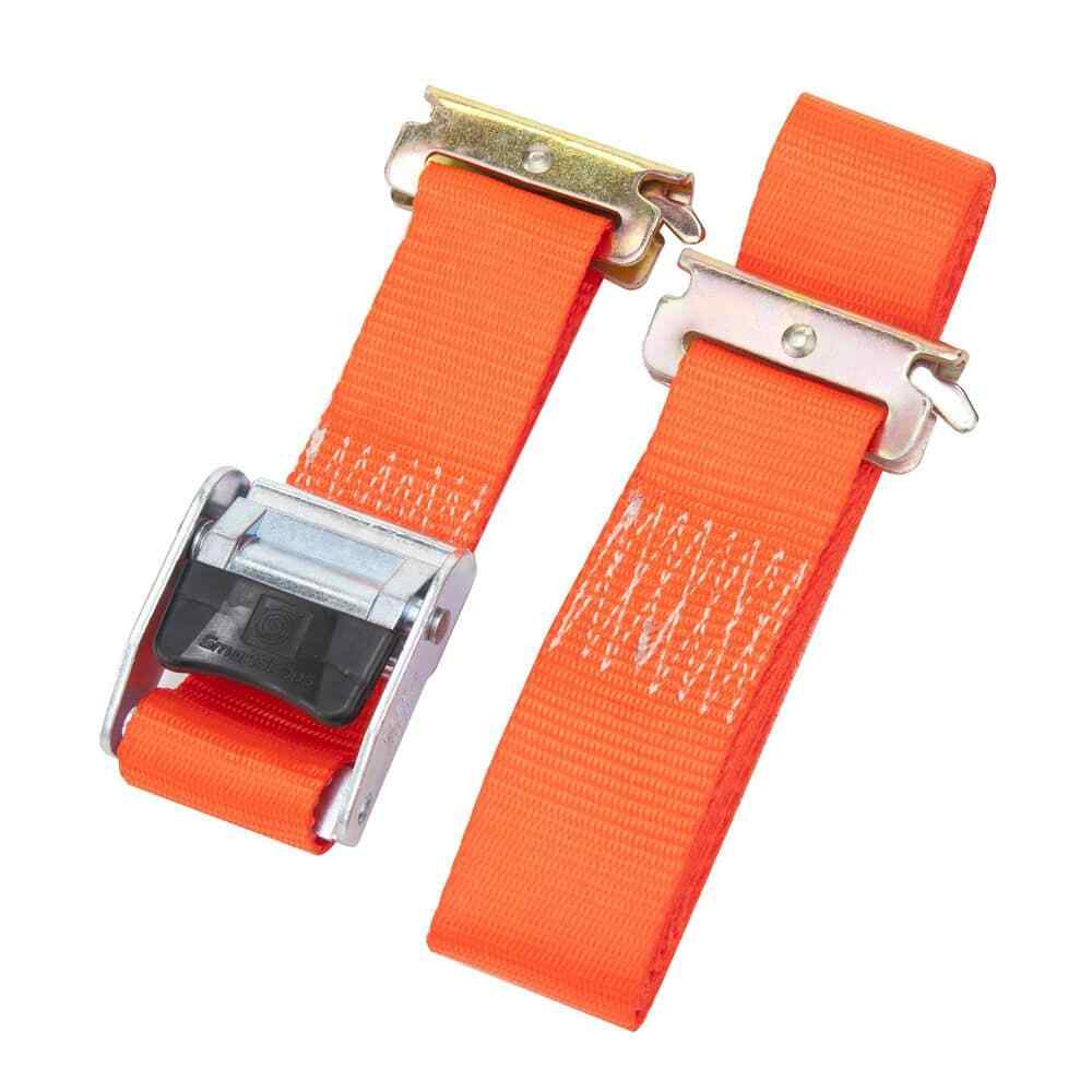 2 in. x 12 ft. 2000 lb Cambuckle Ratchet Strap for X-Track/E-Track Systems 2-pk
