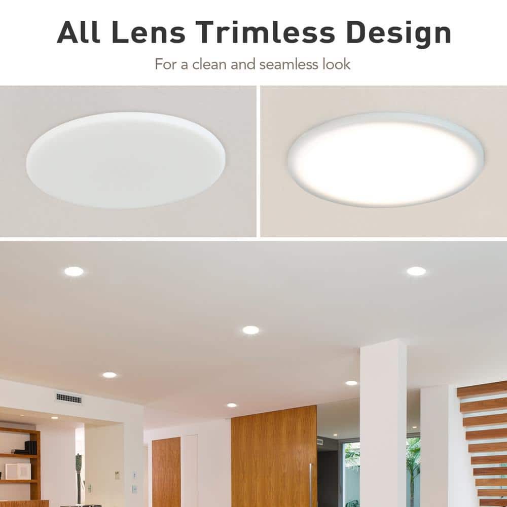 Commercial Electric 10" LED InfinitiEdge Canless Recessed Light Adjustable CCT