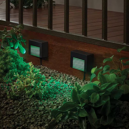 2 PACK- Hampton Bay Hubspace Smart Color Change Deck Lights 1009-913-060 Black 
