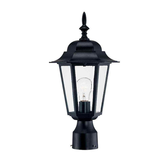 Acclaim Lighting Camelot 1-Light Matte Black Outdoor Post-Mount Fixture 6117BK