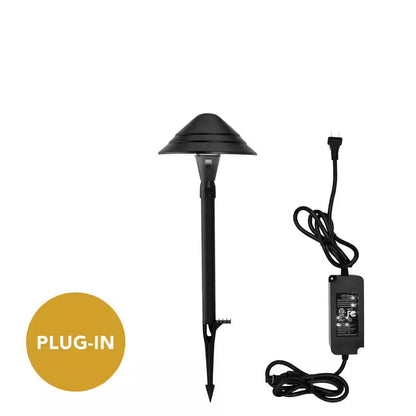 100 Lumen Low Voltage Black Plug-in Integrated LED Landscape Path Light Kit