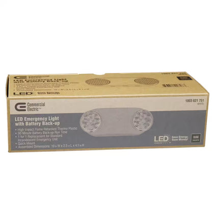 Commercial Electric Oval 11-Watt 3.6-Volt Battery White LED Emergency Light
