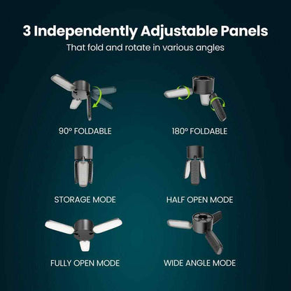 Commercial Electric 8000 Lumen Black LED Utility Garage Shop Light w/ Remote