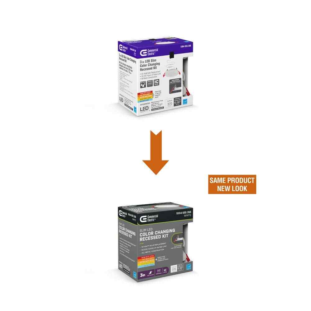 Commercial Electric Ultra Slim 3 in. Adjustable Canless LED Recessed Light Kit