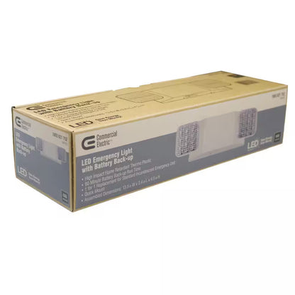 Commercial Light - Electric LED Black Emergency Light With Battery Back Up