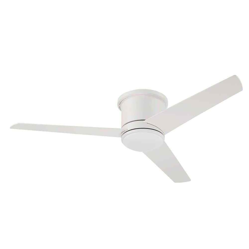 Cole 52 in. Hugger Indoor/Outdoor White Ceiling Fan w/ LED Light and Remote