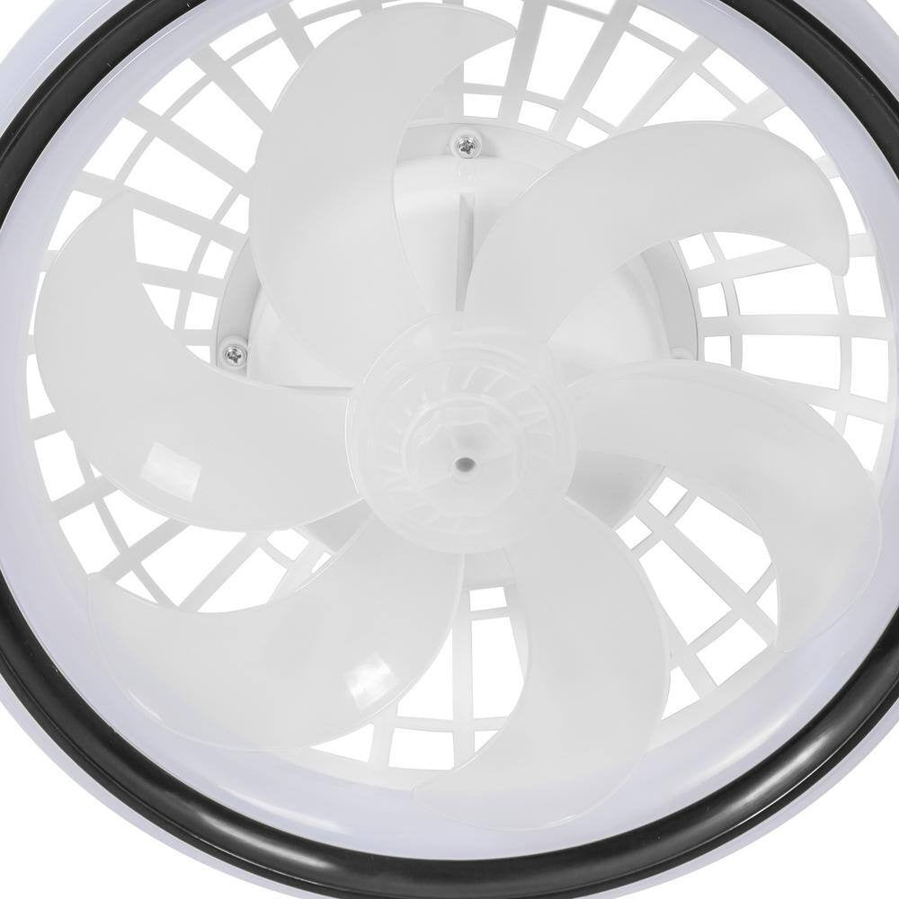 Breezary 13" Integrated LED White Fan Remote Light Socket Frosted Acrylic Shade