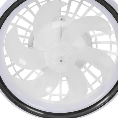 Breezary 13" Integrated LED White Fan Remote Light Socket Frosted Acrylic Shade
