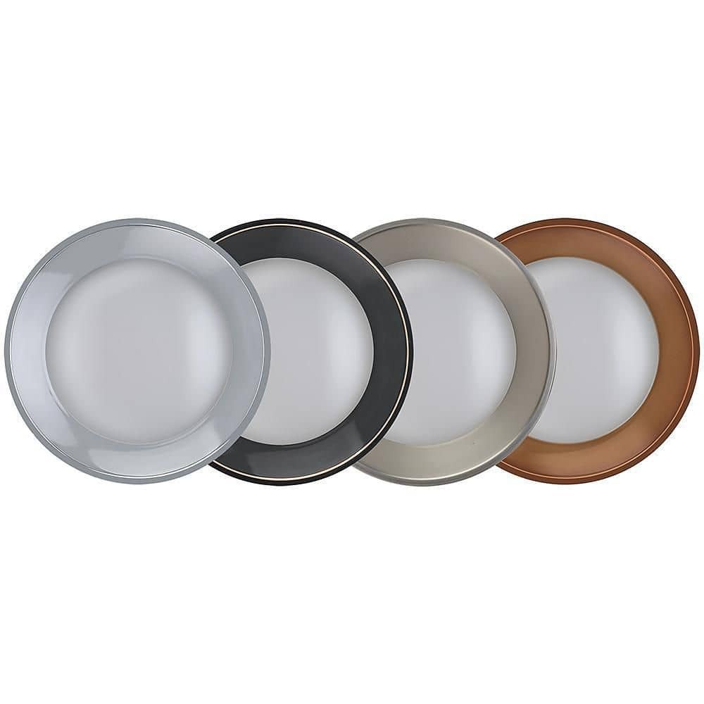Commercial Electric 4 in. Adjustable LED Recessed Light Trim w/ 4 Trim Colors