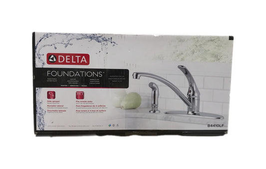 Delta Foundations Single-Handle Standard Kitchen Faucet w/Side Sprayer in Chrome