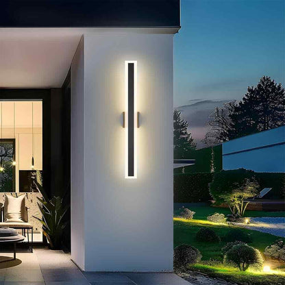 31.5 in. 1-Light Black Modern Linear Integrated LED Indoor/Outdoor Wall Sconce