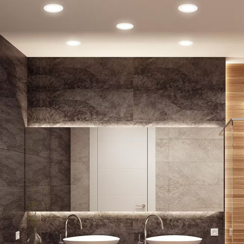 Commercial Electric 6 in. LED 2-Level Lumen Select Canless Recessed Light