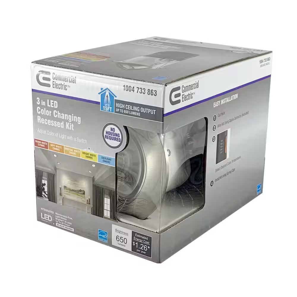 Commercial Electric Premium Downlight 3" Recessed Integrated LED Gimbal Kit