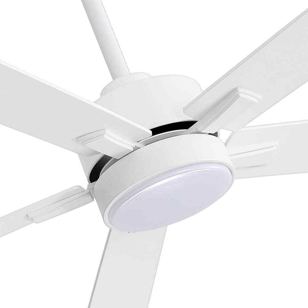 Breezary Charlie 52 in. LED Indoor White Ceiling Fans w/ Light & Remote Control