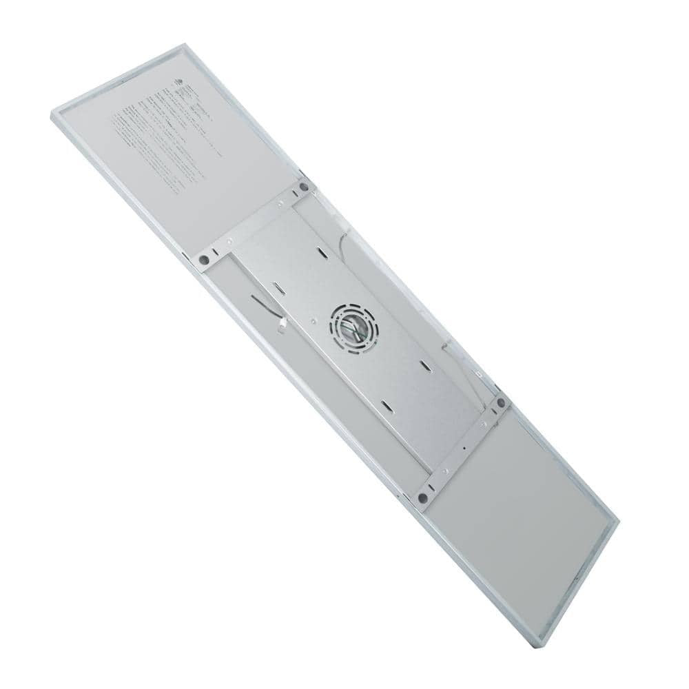 Commercial Electric Augusta 50 in. x 15 in. Satin Nickel, White Frame CCT Select