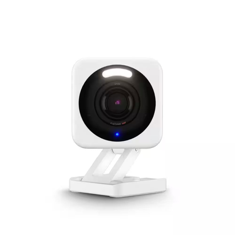 Cam v4 Wi-Fi 2.5K QHD Plug-In Smart Security Camera Night Vision 2-Way White