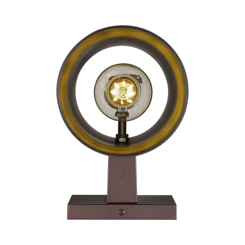 Bel Air Lighting Cali 2-Light Large Bronze Cylinder Outdoor Wall Light Fixture 