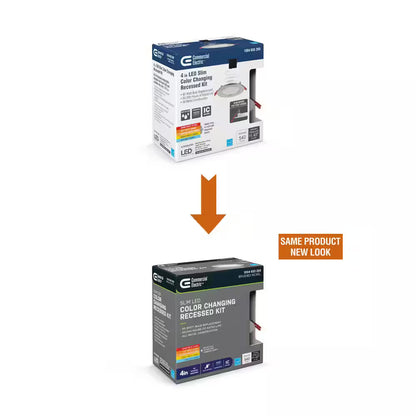 Commercial Electric Ultra Slim 4 in. Canless Recessed LED Kit - Brushed Nickel