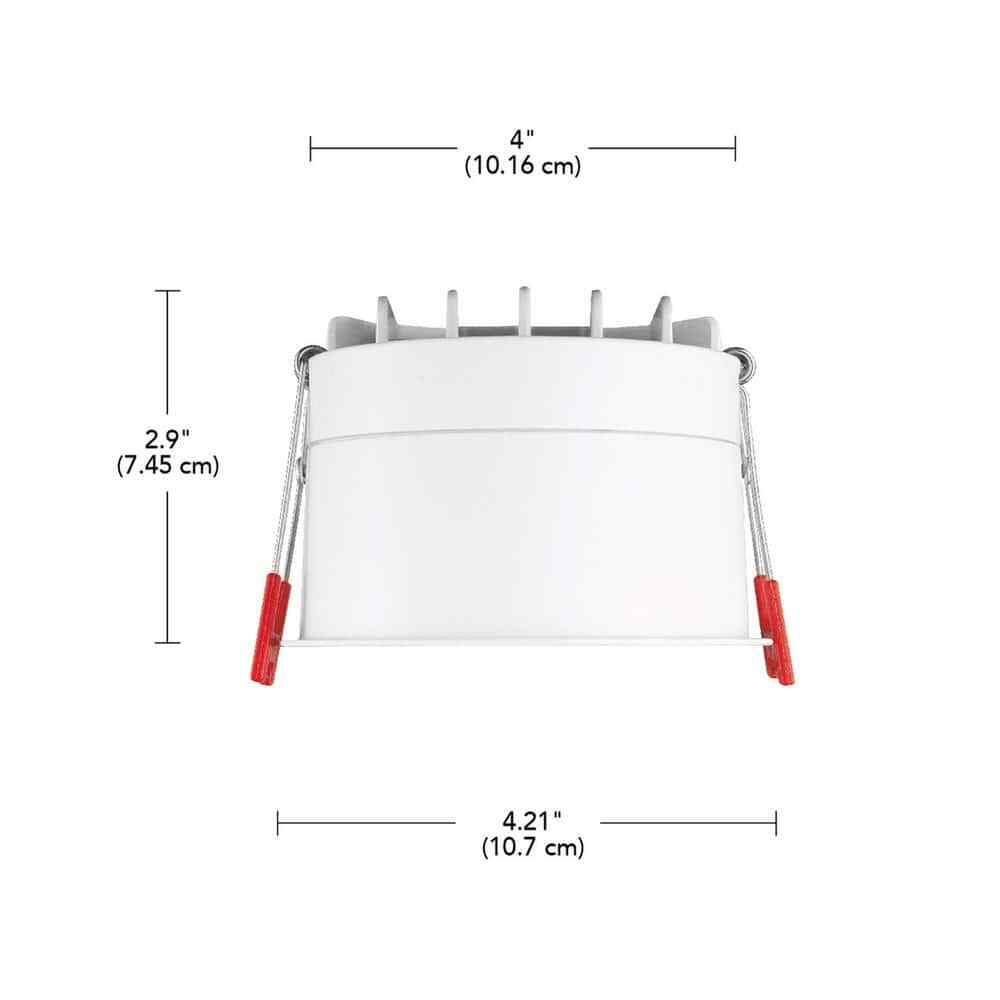 Commercial Electric Trimless LED 4 in Round Canless Recessed Light - Soft White