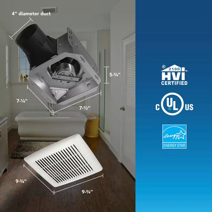 Broan NuTone 80-110 Selectable CFM, Room Side Installation, Bathroom Exhaust Fan