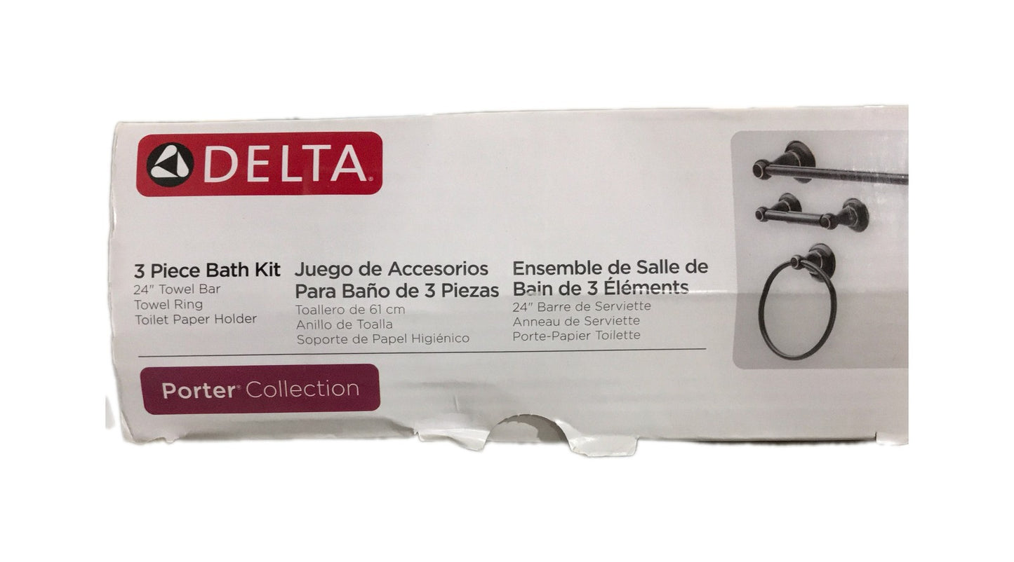 Delta Porter 3 -Piece Bath Hardware Set in Oil Rubbed Bronze