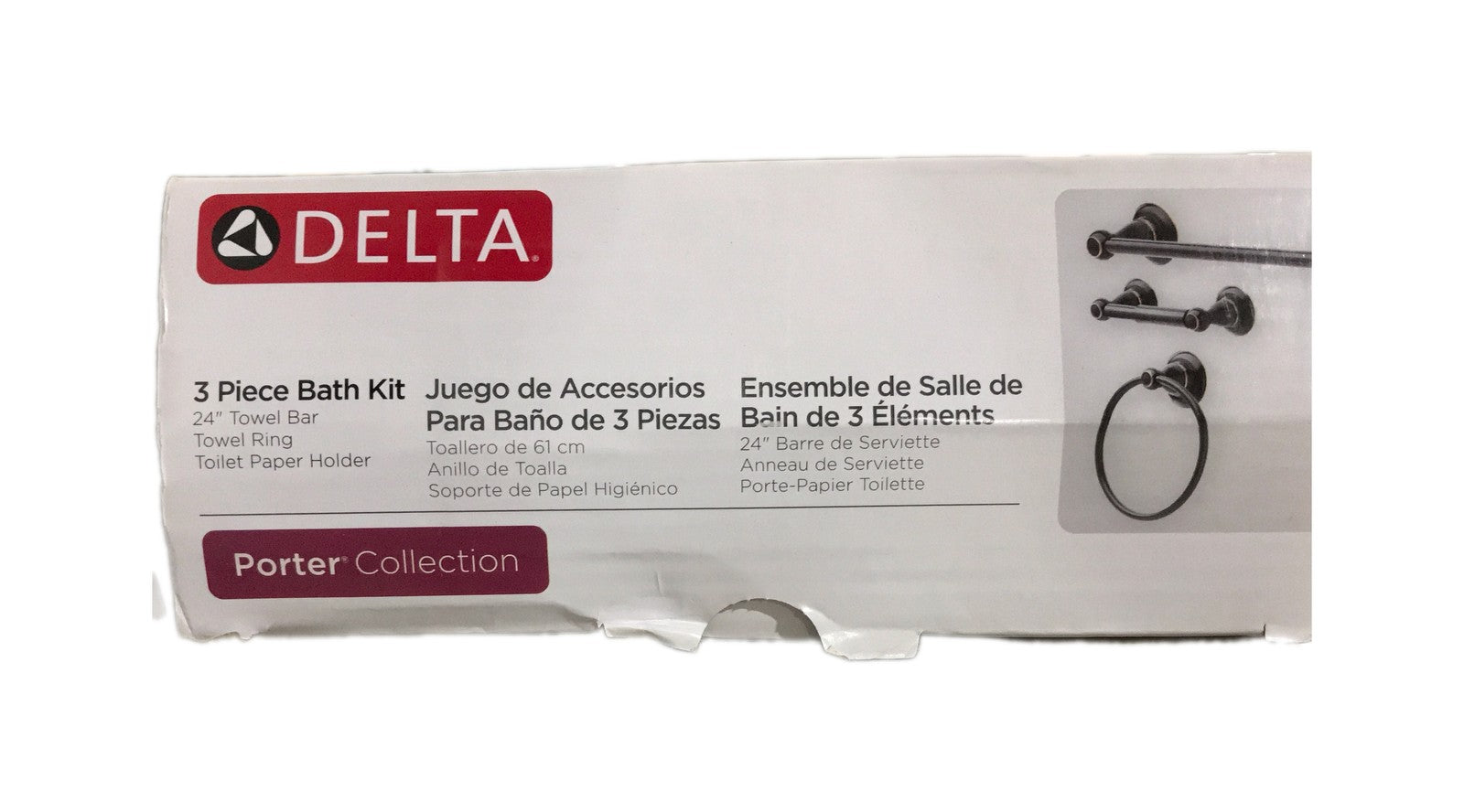 Delta Porter 3 -Piece Bath Hardware Set in Oil Rubbed Bronze
